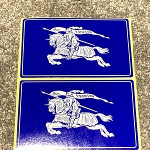 Burberry logo stickers 2 per sheet. Iconic and authentic classic